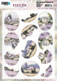 CD12164 3D Cutting Sheets - Berries Beauties - On The Fields - Lavender