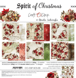 CC-C87-SCS-00   Paper Collection Set 30,5x30,5cm Spirit Of Christmas, 250 gsm - PAKKETPOST!!
