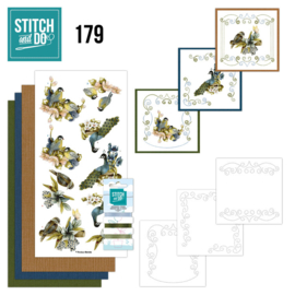 Stitch and Do 179 - Zwanen - set voor 3 borduurkaarten