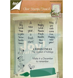 6004-0002 Stempel en mal - Christmas Candle - Joy Crafts