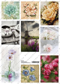 GH3228 Vintage vel - Bloemen - Gerda's Hobbyshop