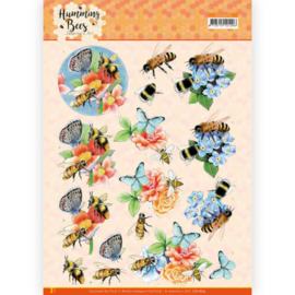 CD11674 3D vel A4 - Humming Bees - Jeanines Art