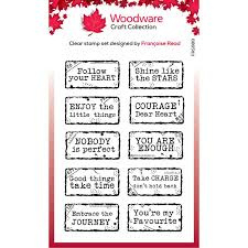 FRS989 Woodware • Clear Singles Stamp Distressed Labels
