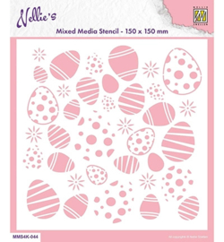 MMS4K-044 Mask Stencil - Easter Eggs Background