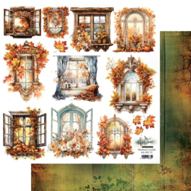 Alchemy of Art - In Autumn Colors - Cutting Sheet 30,5 x 30,5 cm - Windows - PAKKETPOST!!