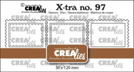 CLXtra97 Crealies - X-tra - 3 Postzegels op een Rij Horizontaal - Nr 97