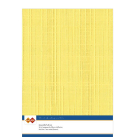 06 Bright Yellow - Linnen Karton A4 - 10 stuks - 240 gram - Card Deco