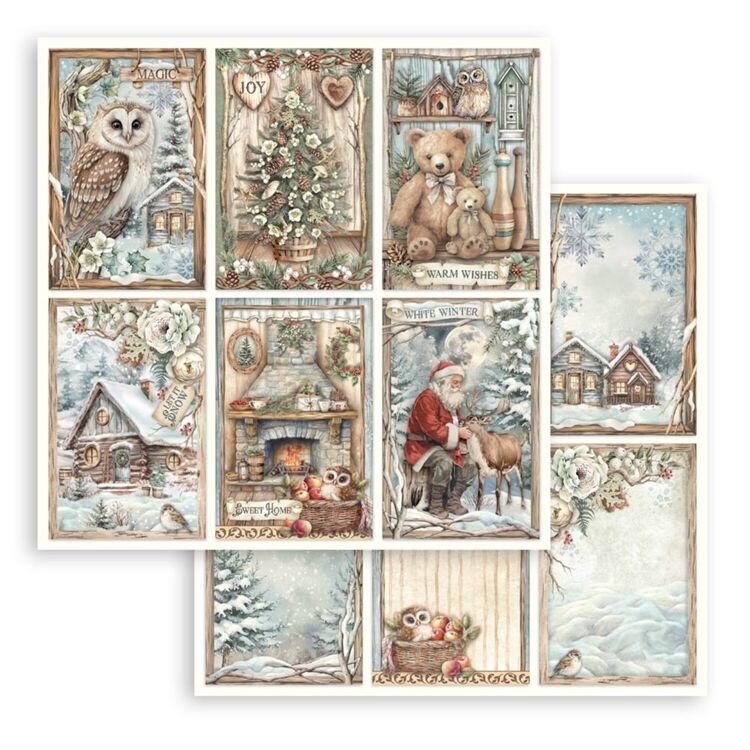 SBB1089 Stamperia - The Owl's House - 12x12 Inch Paper Sheet 6 Cards