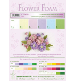 25.4056 Flower Foam - 6 vellen A4 0.8mm - Leane Creatief