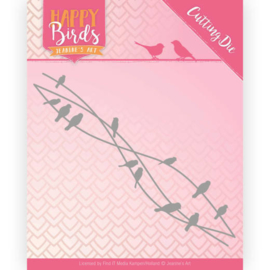 JADD10088 Snij- en embosmal - Happy Birds - Jeanine's Art