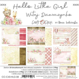 CC-C43-HLG-08 Craft O' Clock -Hello Little Girl - Paperpad 20,3 x 20,3 cm