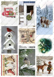 GH3161 Vintage vel - Kerst/Winter - Gerda's Hobbyshop