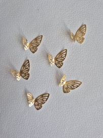 Vlindertjes Goud - 5 stuks