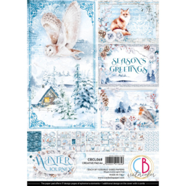 CBCL068 WINTER JOURNEY CREATIVE PAD A4 9/PKG