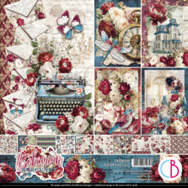 Bohemian Burgundy 12x12 Inch Paper Pad (12pcs) (CBPM099) - PAKKETPOST!