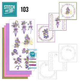 Stitch and Do nr. 103 - Paarse bloemen