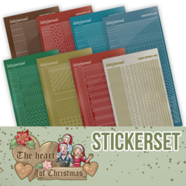 Stickerset bij Creative Hobbydots 10019 - The Heart of Christmas - Yvonne Creations