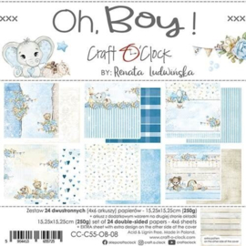 CC-C55-OB-08 - Craft O' Clock - Oh, Boy! - Paperpad 15.2 x 15.2 cm