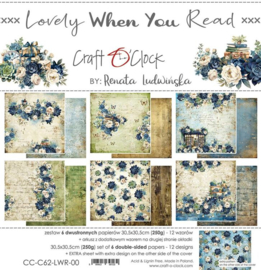 Craft O' Clock - Lovely When You Read - Paperpad 30.5x30.5cm - PAKKETPOST!