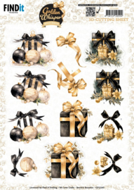 CD12285 3D Cutting Sheet - Berries Beauties - Golden Whisper - Presents