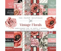 PB1691 The Paper Boutique Vintage Florals Paperpad 20x20cm Embellishment