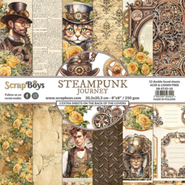 ScrapBoys - Steampunk Journey - Paperpad 20.3 x 20.3 cm