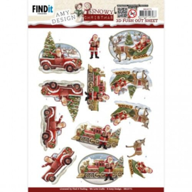 3D Push-Out - Amy Design - Snowy Christmas - Snowy Train - SB10771