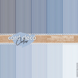 CDCPPA413004 Card Deco Color Paperpack - Stripes - Blue - A4