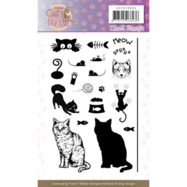 ADCS10064 Clearstempel - Cats World- Amy Design