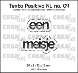 Crealies Texto Positivo een meisje - NL (H) POSNL09 20x8 - 32x13 mm