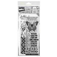 Mixed Media #15 Tim Holtz Clear Stamp and Stencil (THMM115)