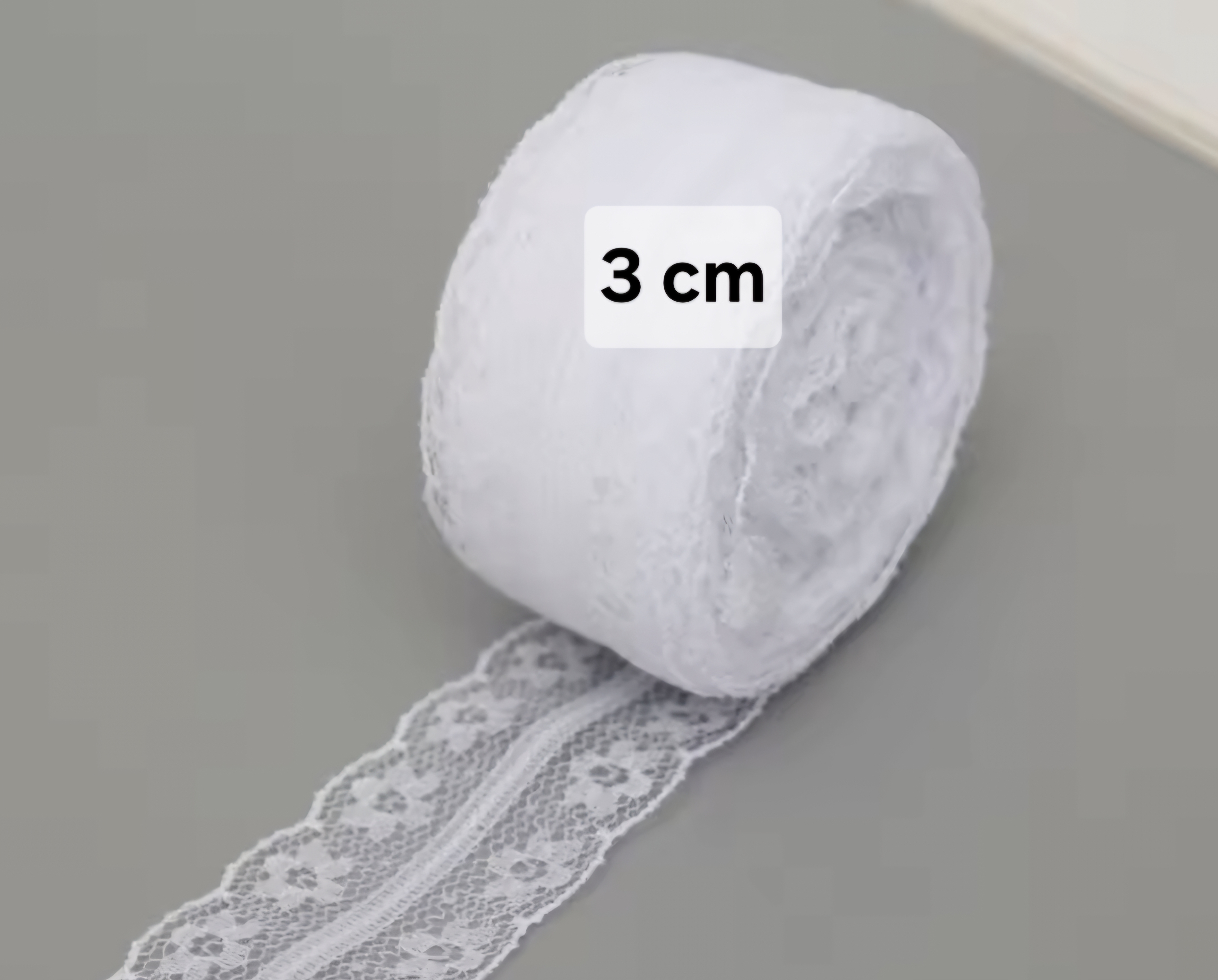 Kant Wit 3cm - bloemetje - per meter