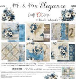 CC-C86-MME-00 Paper Pack 30x30 cm Mr & Mrs Elegance - PAKKETPOST!!