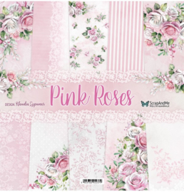 Paperpad 30.5 x 30.5 cm Pink Roses - Scrap and Me - PAKKETPOST!
