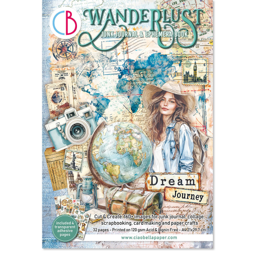 Wanderlust A4 Junk Journal Ephemera Book (32pcs) (CBB006)