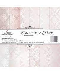 Damask in Pink 8x8 Inch Paper Pack (Double-sided) (DECOR-B44-442)