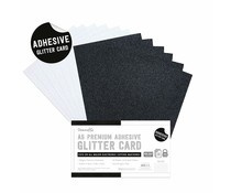 Glitterpapier A5 - Adhesive - 12 vel - 2 kleuren
