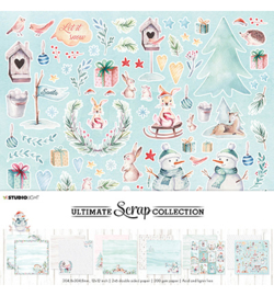 SL-USC-PS11 - Background paper Ultimate Scrap Christmas Collection nr.11 - Pakketpost!