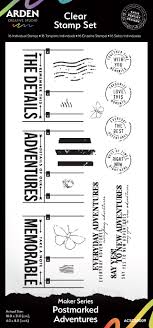 Maker Series 4x8 Inch Clear Stamp Set - Postmarked Adventures (ACSCS0009)