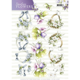 CD11081 Knipvel A4 - Timeless Flowers - Marieke Design