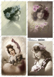 GH3358 Vintage vel - Vintage (4 plaatjes) - Gerda's Hobbyshop