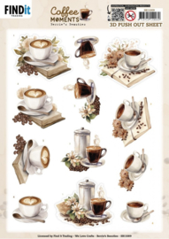 SB11009 3D Push out Sheet - Berries Beauties - Coffee Moments - Cup of Coffee