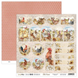 ScrapBoys Old Farm paper sheet DZ OLFA-05 190gr 30,5cmx30,5cm - PAKKETPOST!