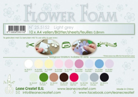 25.5152 Flower foam sheets A4 0.8mm. Light grey - per stuk