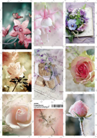 GH3189 Vintage vel - Bloemen - Gerda's Hobbyshop