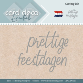 CDECD0119 Snij- en embosmal - Prettige Feestdagen  - Card Deco