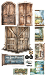 AA-MOS-13   Double-sided paper 30,5x15 cm Memory of Spring – Doors and Windows