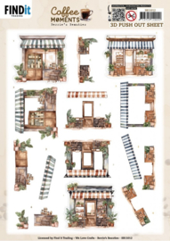 SBB11012 3D Push out Sheet - Berries Beauties - Coffee Moments - Coffee Shop
