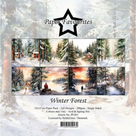 Paper Favourites - Paperpad 15x15cm - Winter Forest - PF263