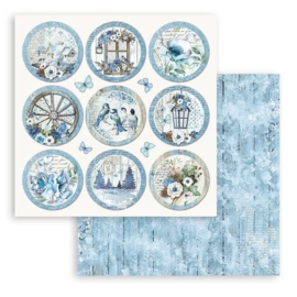 Blue Land Rounds 12x12 Inch Paper Sheets (SBB940) - PAKKETPOST!